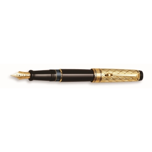 Riflessi Black with Gold Fountain Pen AURORA - 1
