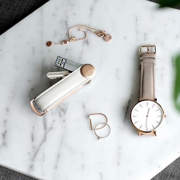 2.0 Organizator de chei piatră și aur roz Orbitkey - 5