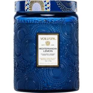 Mediterranean Lemon Large Glass Jar Candle Voluspa - 1