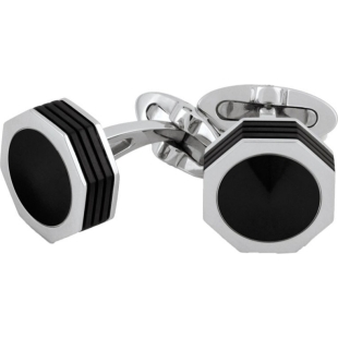 NeroUno Linea Cufflinks steel black Montegrappa - 1