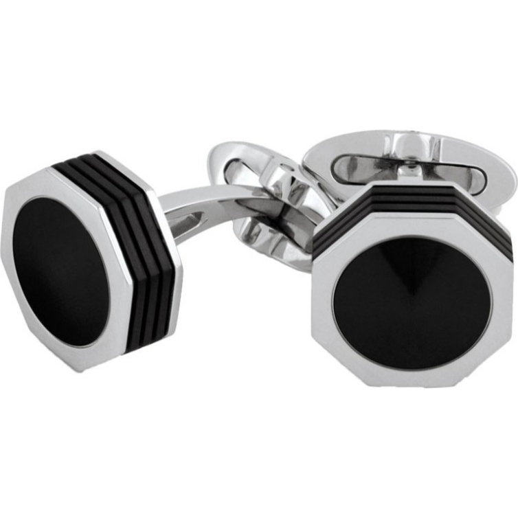 NeroUno Linea Cufflinks steel black Montegrappa - 1