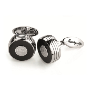 Piacere Cufflinks steel jet black Montegrappa - 1