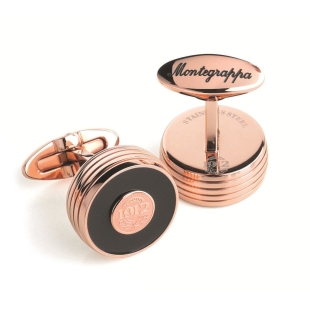 Piacere Manžetové gombíky rose gold jet black Montegrappa - 1