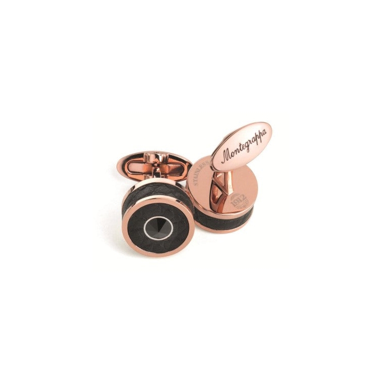 Classic Cufflinks rose gold black Montegrappa - 1