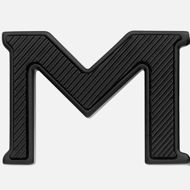 M buckle Extreme 3.0 black/plain black 35 mm reversible leather belt Black Montblanc - 2