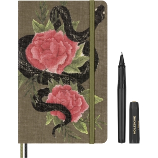 Year of the Snake Roses Zberateľská edícia Pero + Zápisník L linajkový Moleskine - 1
