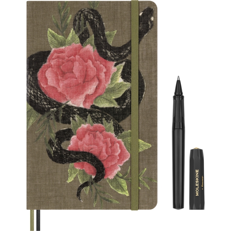 Year of the Snake Roses Zberateľská edícia Pero + Zápisník L linajkový Moleskine - 1