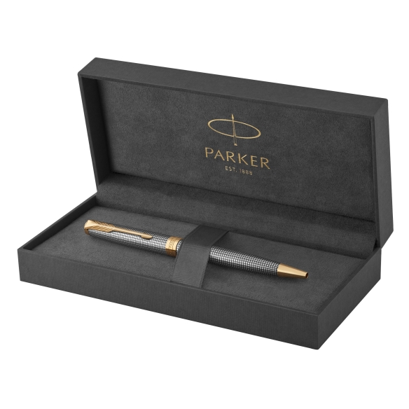 Sonnet Deluxe Silver Chiselled GT Ballpoint Pen Parker - 2