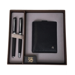 Honour Black CT Gift Set Business Card Holder, Fountain and Ballpoint Pen Scrikss - 1