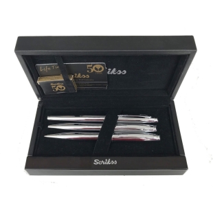 copy of Honour Black Chrome Gift Set stilou și pix și creion mecanic negru Scrikss - 1