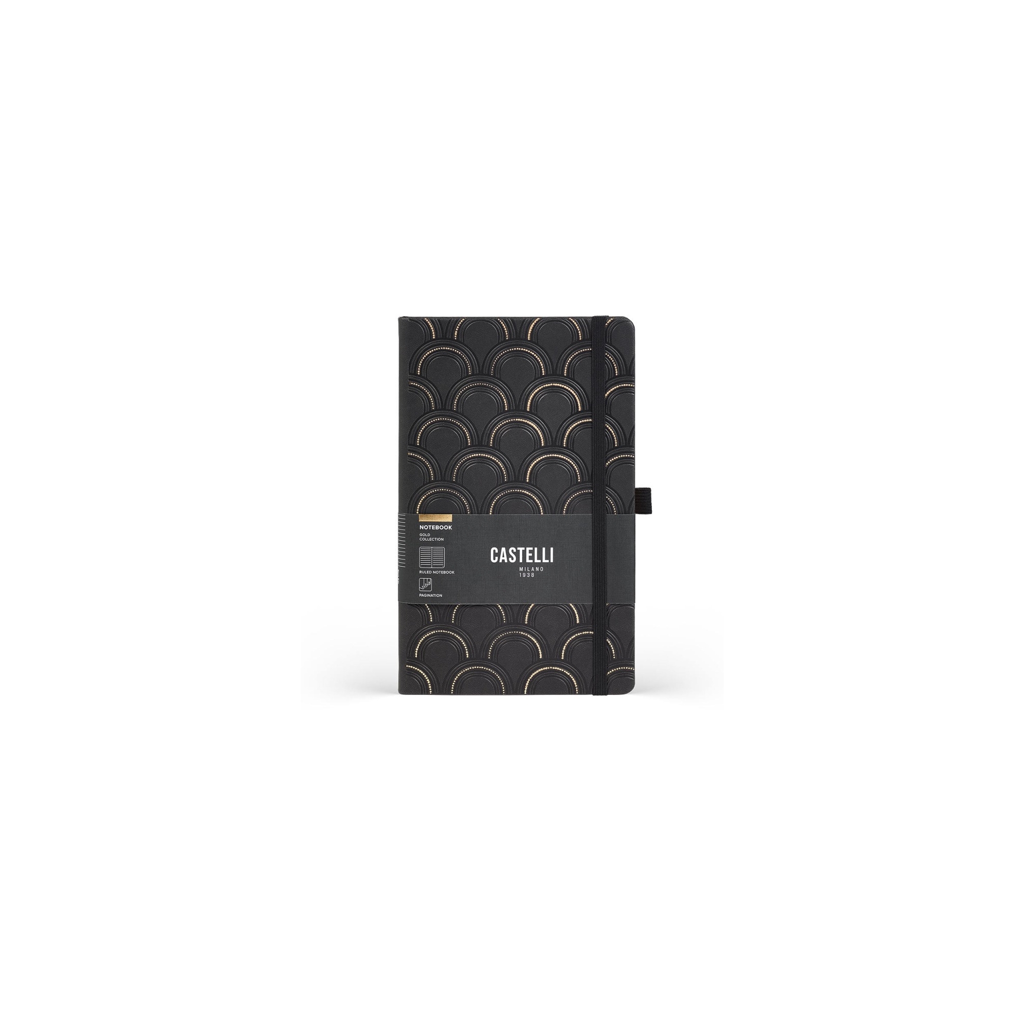 Castelli Milano - Cesello Goud Art Deco Notitieboek L Gelijnd