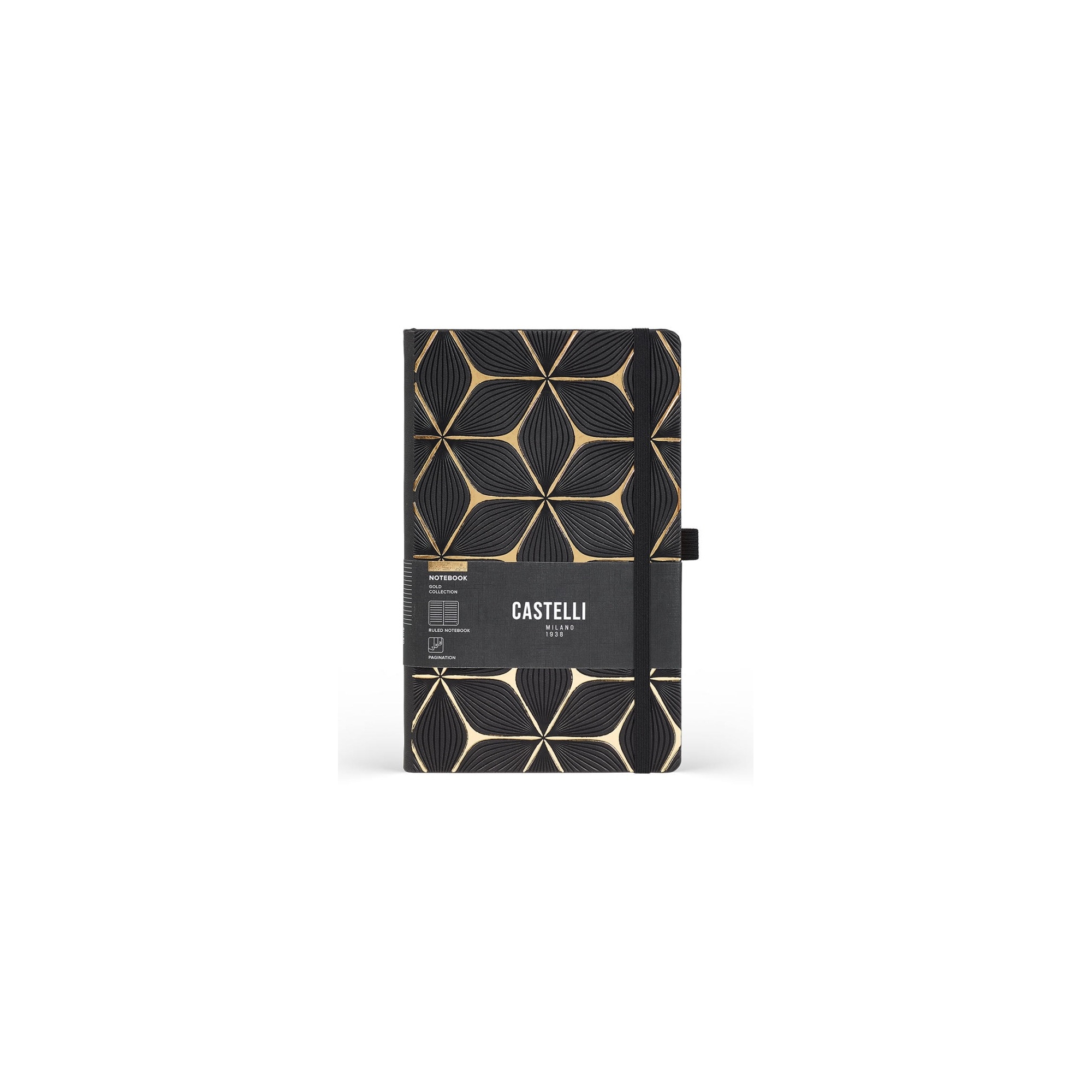 Castelli Milano - Cesello Gold Flower Notebook L, Lined