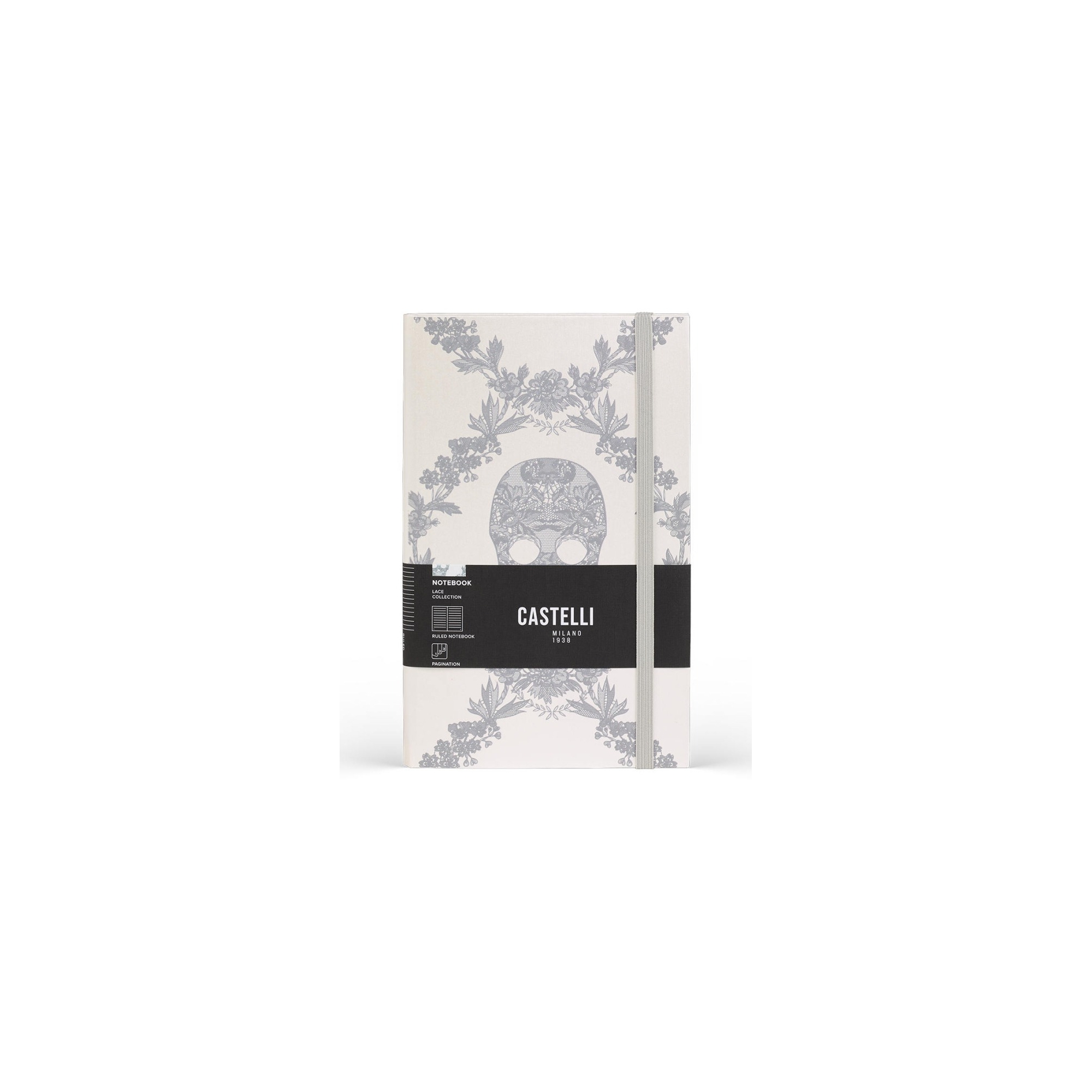 Castelli Milano - Cesello Lace Skull Notebook L Ruled