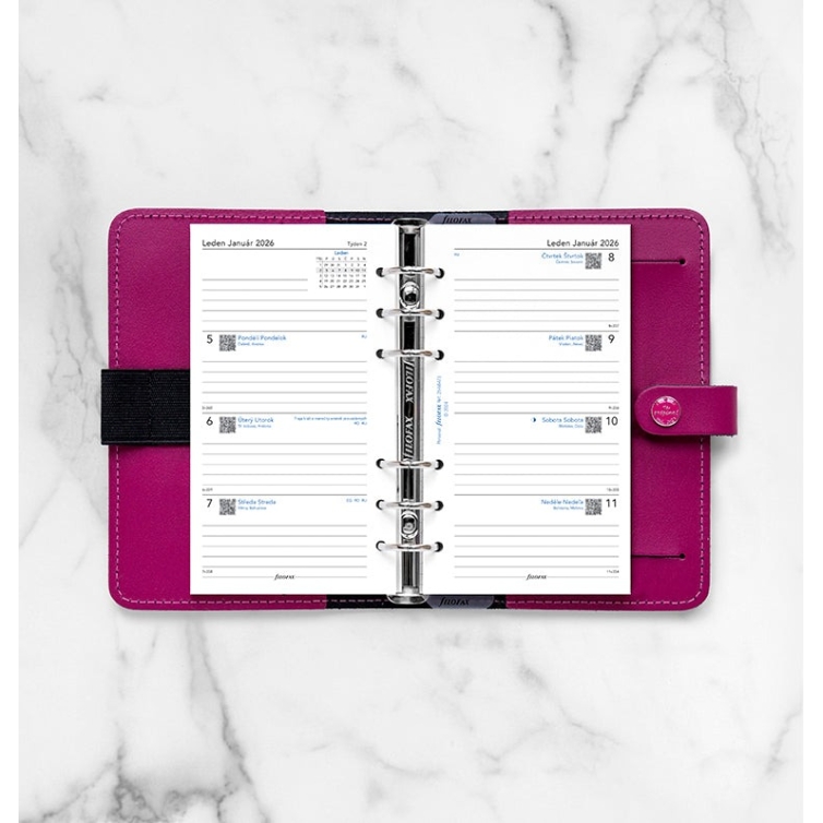 Calendar Refill Week On Two Pages Personal 2026 CS + SK Filofax - 4