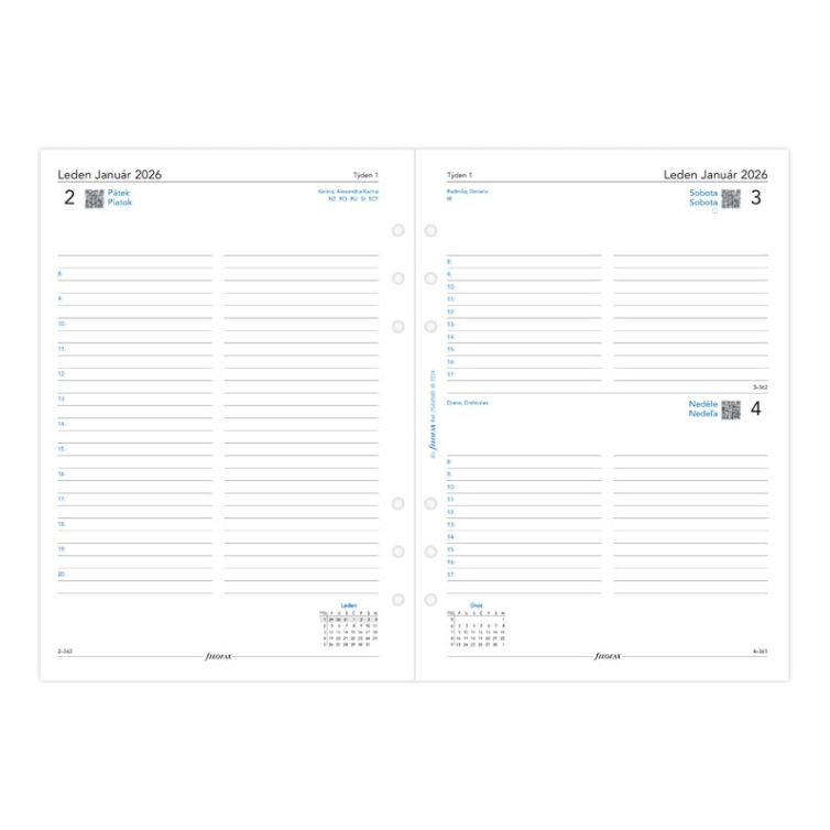 Calendar Refill One Day On A Page A5 2026 CS+SK Filofax - 3