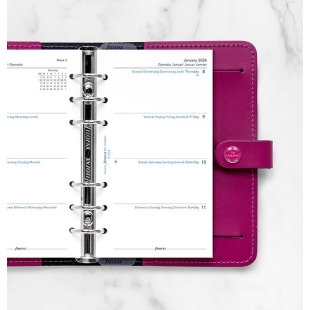 Doplňovací kalendár Týždenný na dvoch stranách Osobný 2026 viacjazyčný Filofax - 1