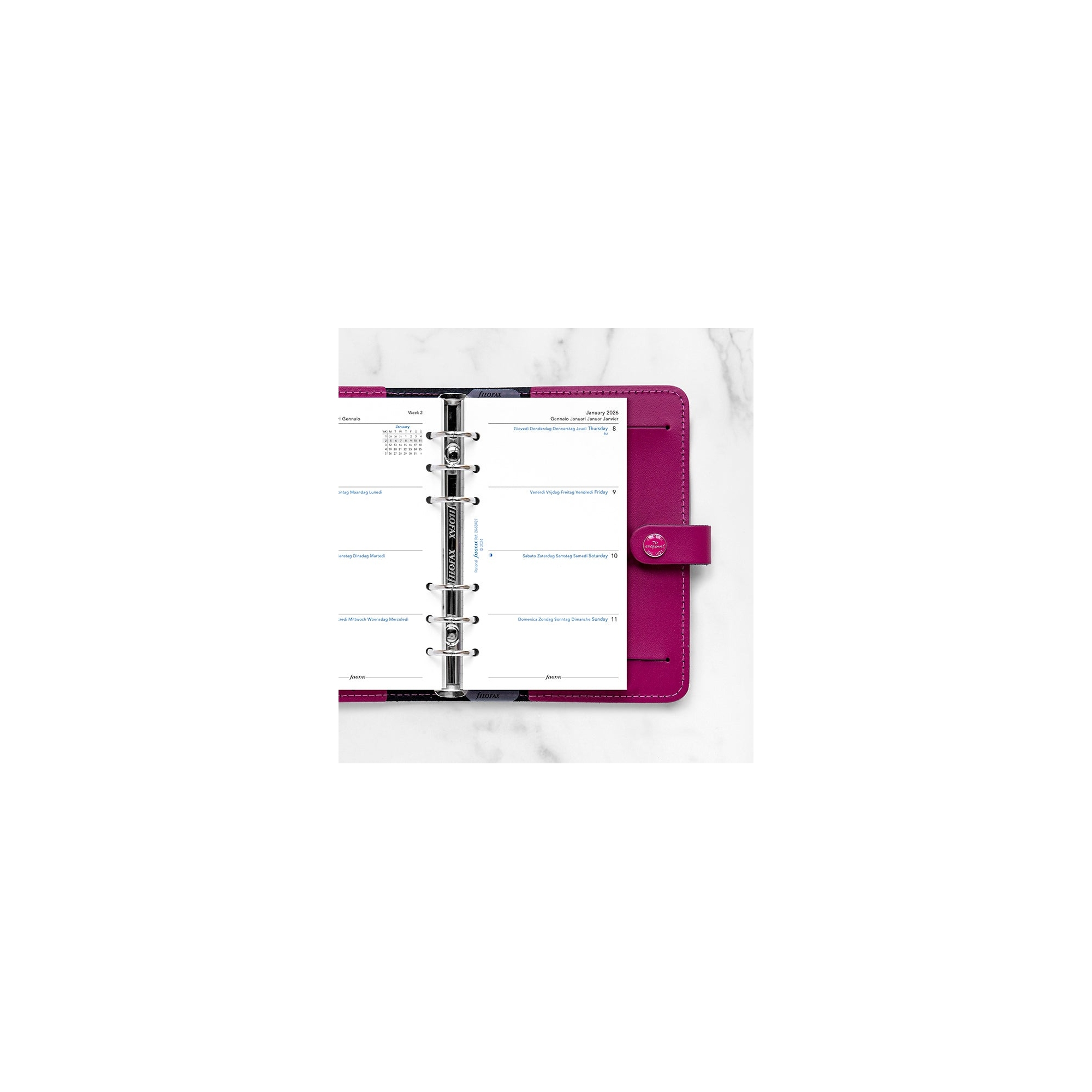 Filofax - Calendar Refill Week On Two Pages Personal 2026 Multilanguage