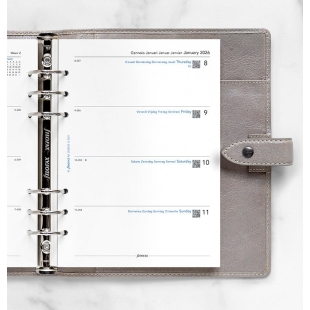 Calendar Refill Week On Two Pages A5 2026 multilanguage Filofax - 1