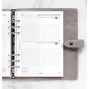 Kalenderopfyldning En dag på en side A5 2026 flersproget Filofax - 1