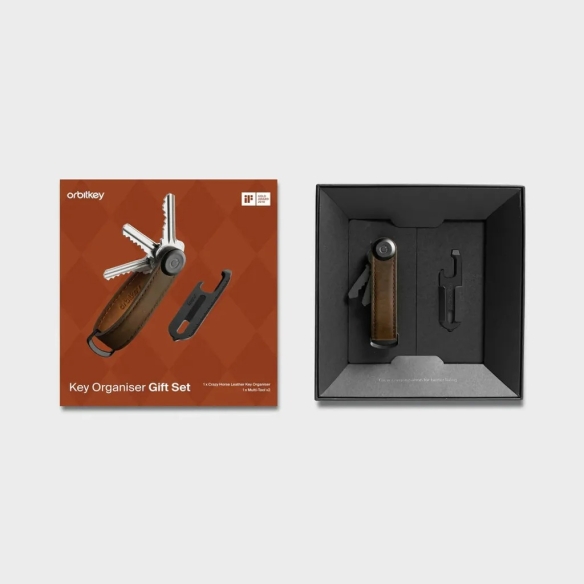 copy of Set regalo organizer per chiavi e portachiavi cognac Orbitkey - 3