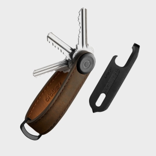 Gift Set Key Organiser Crazy Horse and Multitool V2 oak brown Orbitkey - 1