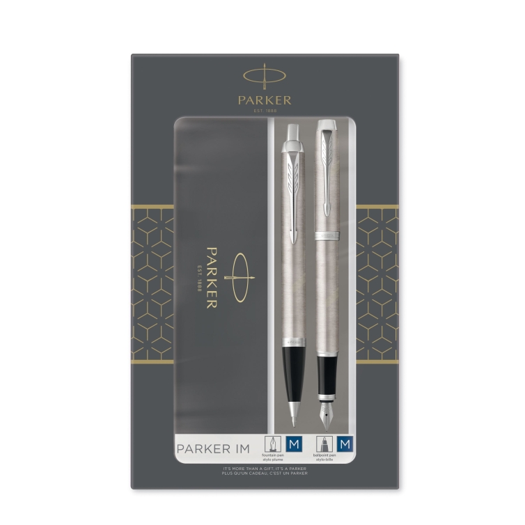 Gift set IM CT Fountain Pen and Ballpoint Pen stainless steel Parker - 1