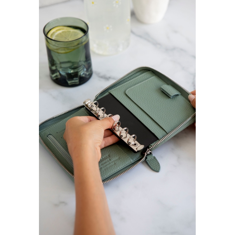 Norfolk diář Kapesní Zip Compact Sage Filofax - 11