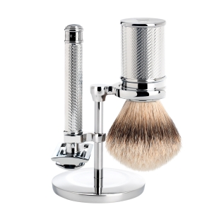 Traditional shaving set - Silvertip Badger, chrome Mühle - 2
