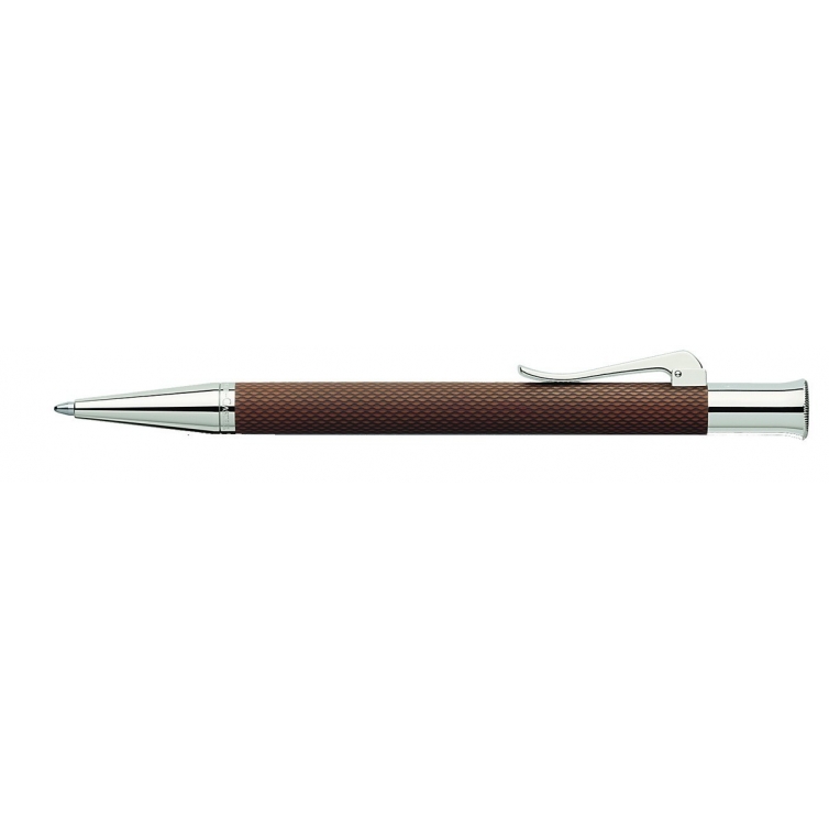 Guilloche Chevron hnedé guľôčkové pero