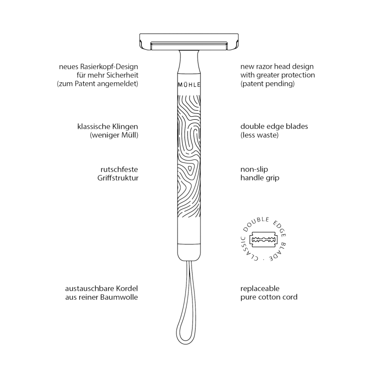 Companion Razor Silver Turquoise Mühle - 3