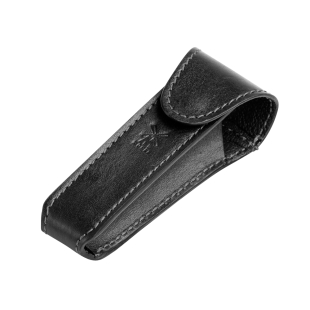 Schwarze Reiseetui aus Leder für Sicherheitsrasierer Mühle - 1
