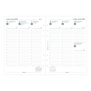 Εβδομάδα ημερολογίου σε δύο σελίδες A5 2026 CS + SK Filofax - 1