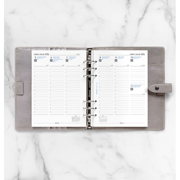 Tjedni kalendar na dvije stranice A5 2026 CS + SK Filofax - 2