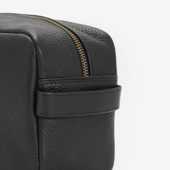 Highgate Leder-Kulturbeutel aus strukturiertem Leder, Schwarz, Barbour - 6