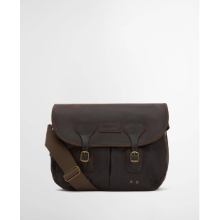 kopia torby na ramię Field Waxed Crossbody Woskowana czarna oliwka Barbour - 1