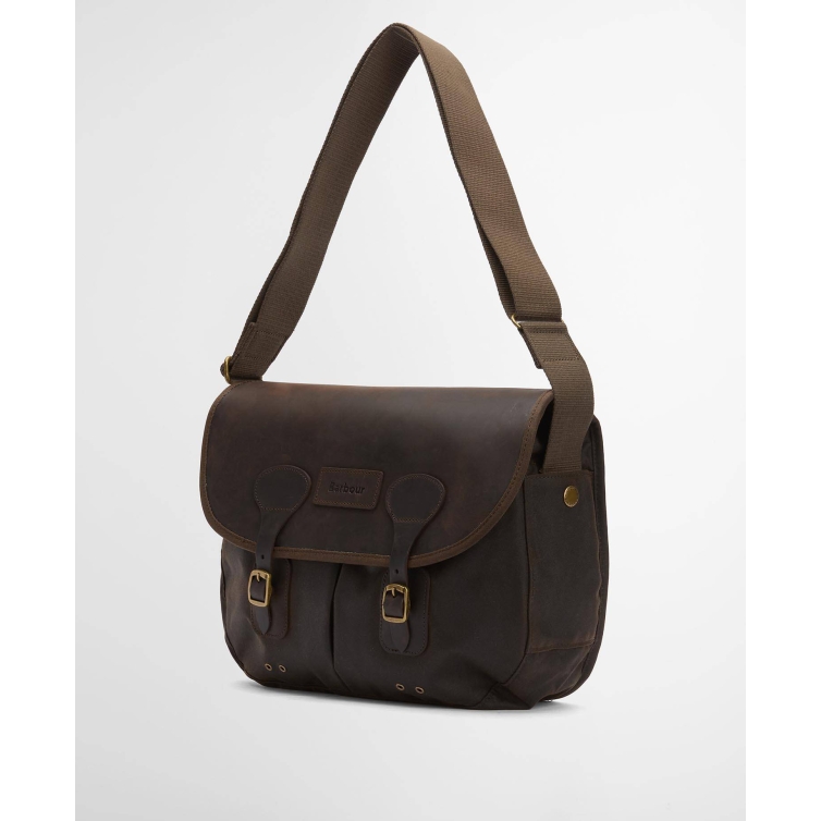 Réplique du sac bandoulière ciré Field Waxed Crossbody, noir olive, Barbour - 2