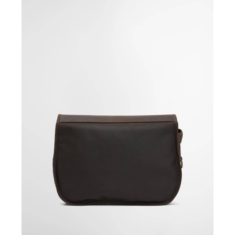 Kopija Field Waxed Crossbody voskirane torbe za rame crno-maslinaste Barbour - 3