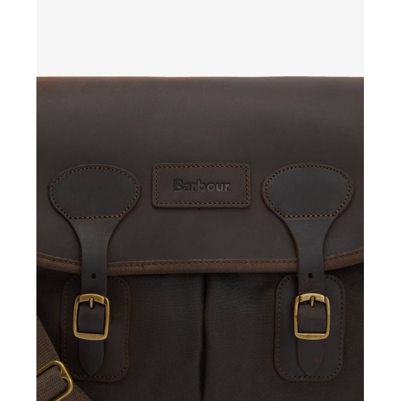 Kopija Field Waxed Crossbody voskirane torbe za rame crno-maslinaste Barbour - 4
