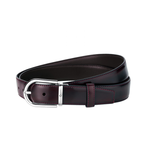 Brezčasen bordo moški pas Montblanc 30 mm - 1