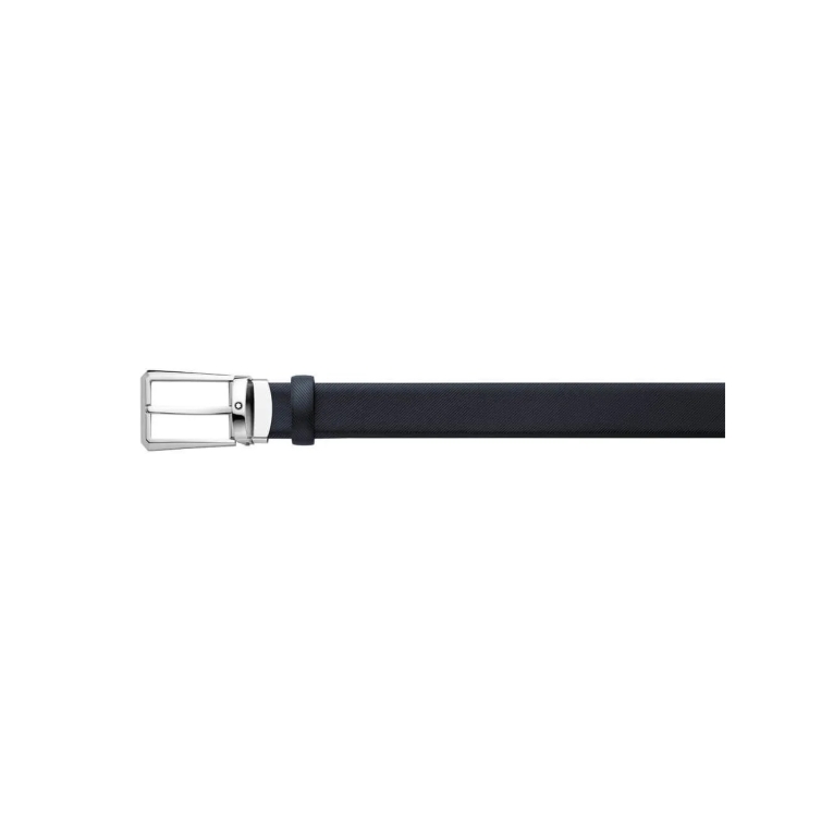 Ceinture réversible homme Montblanc Structure bleue et noire 30 mm - 1