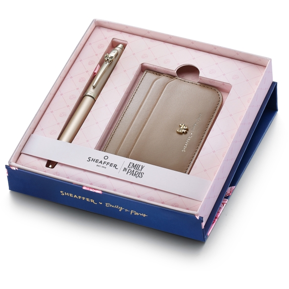 Komplet Sheaffer 100 Emily in Paris kemični svinčnik in etui za kartice bež Sheaffer - 13