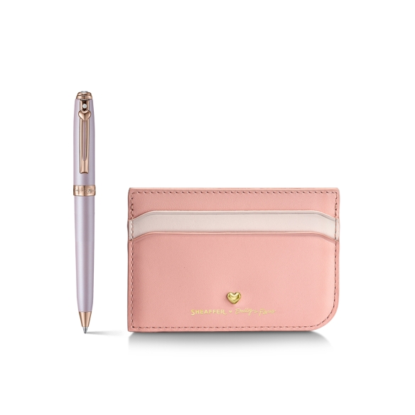 Set Prelude Mini Emily in Paris Guľôčkové Pero & Púzdro na Karty ružová Swarovski Sheaffer - 1