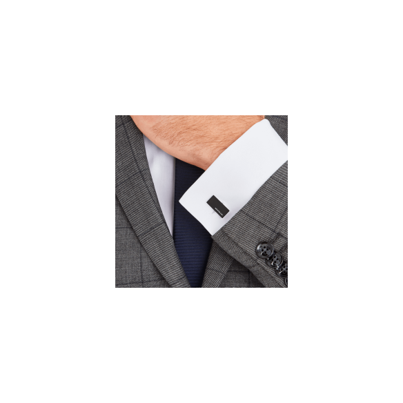 Steel Rectangular Cufflinks Black Montblanc - 3