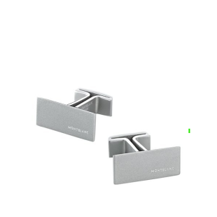 Steel Rectangular Cufflinks Silver Montblanc - 1