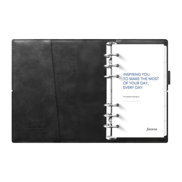 Domino Soft személyes napló fekete Filofax - 1