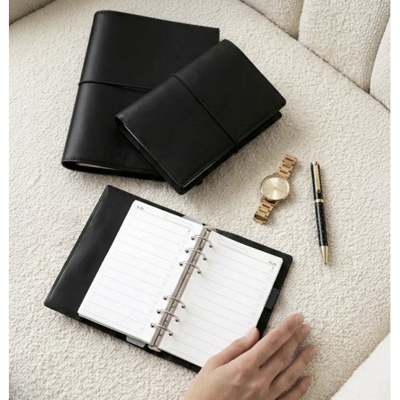Agenda personal Filofax Domino Soft negra - 5