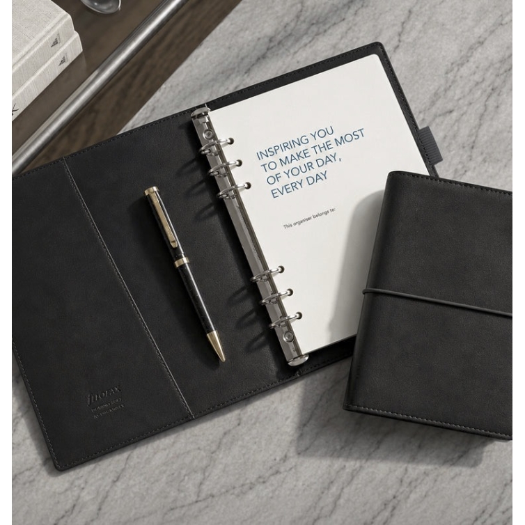 Agenda personal Domino Soft Filofax negra - 8