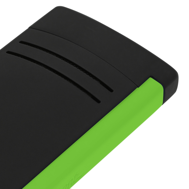 Accendino Maxijet Fluo Nero-Verde a getto ST Dupont - 2
