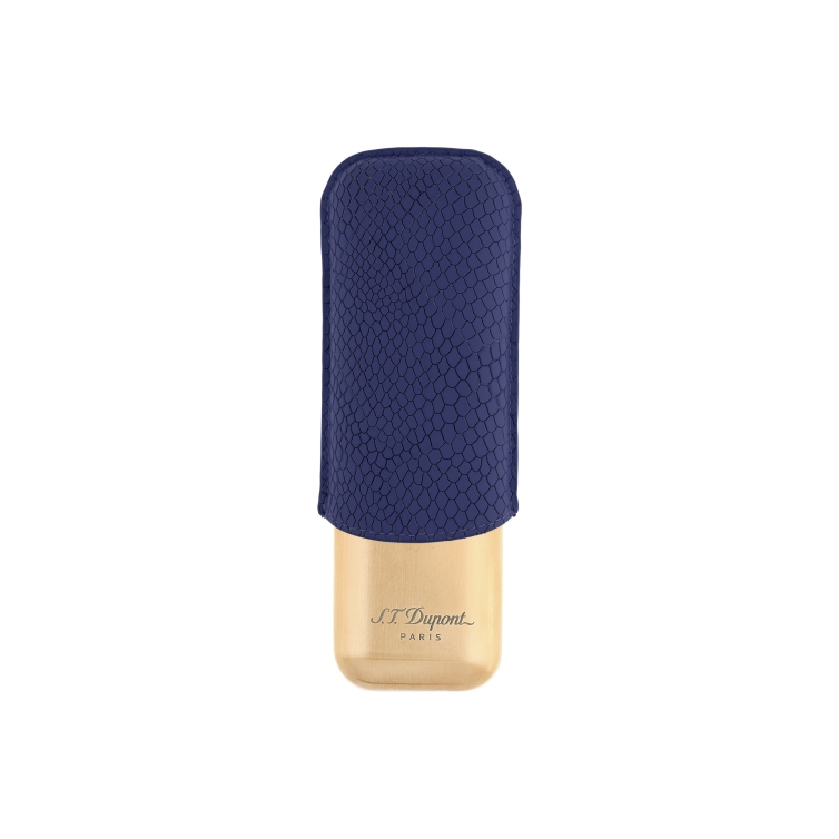 Dragon Royal Blue Lyxfodral för 2 cigarrer ST Dupont - 1
