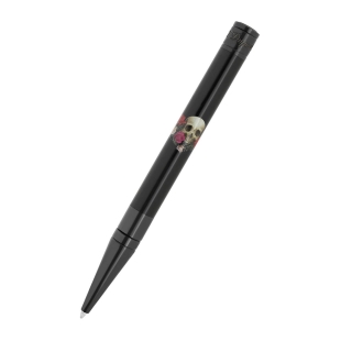 Stylo roller noir D-Initial Memento Mori ST Dupont - 1